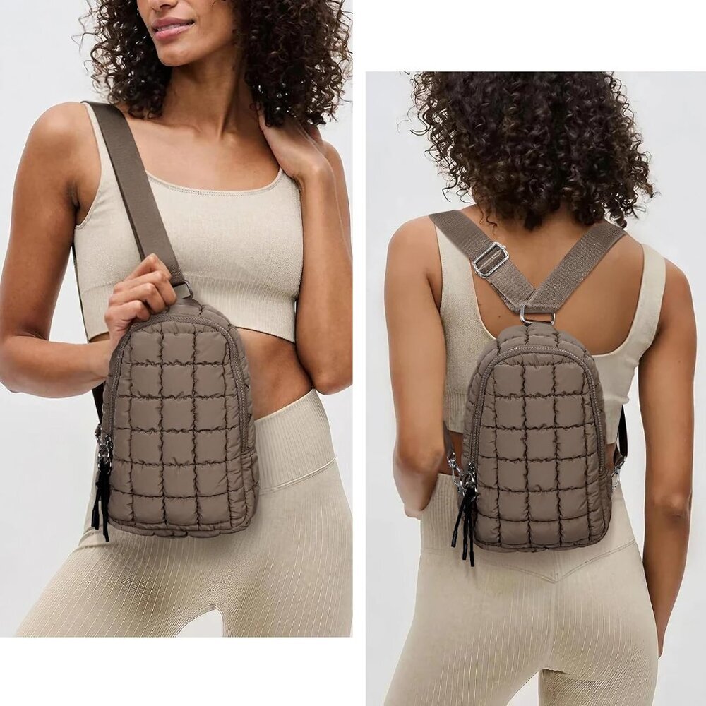 Stylish Puffer Sling Backpack with Adjustable Strap - Perfect for Daily Use - Picture 3 of 6